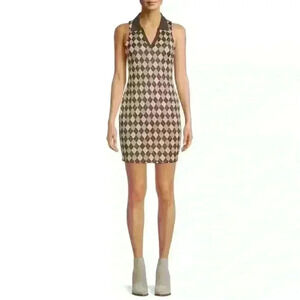 Madden NYC Junior's Sleeveless V-Neck Polo‎ Dress